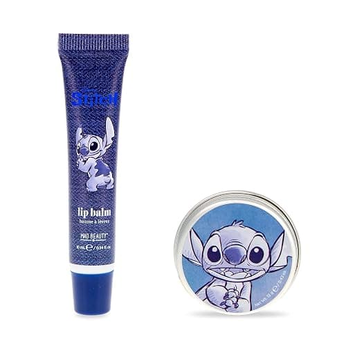 Disney Stitch Denim Lip Balm Duo | Mad Beauty | Blueberry Scent | Lip Care Gift Set | Cruelty-Free | Skincare Gift for Women, Adults, and Kids thumbnail 3