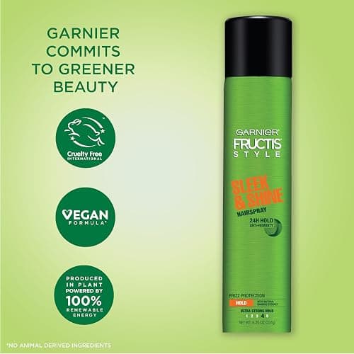 Garnier Fructis Style Sleek and Shine Anti-Humidity Hairspray, Ultra Strong Hold, Frizz Protection 8.25 Oz, 1 Count (Packaging May Vary) thumbnail 10