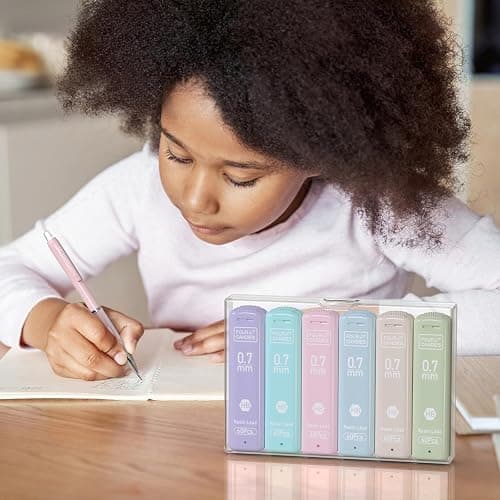 Four Candies 0.7mm Lead Refills in Case, Pack of 720 PCS Black HB #2 Break Resistant Mechanical Pencil Refills, 12 Tubes of 0.7 Lead, 60 Pieces per Tube thumbnail 2