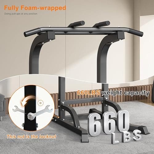 DONIUZ Power Tower Pull Up Bar and Dip Station, Multi-Function Home Gym, Strength Training Fitness Equipment, Height Adjustable thumbnail 7