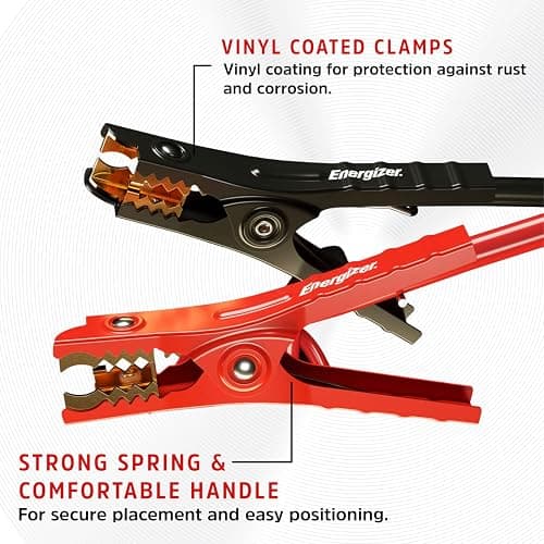 Energizer Jumper Cables for Car Battery, Heavy Duty Automotive Booster Cables for Jump Starting Dead or Weak Batteries with Carrying Bag Included (16-Feet (6-Gauge) thumbnail 2
