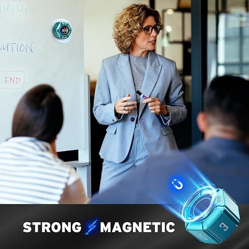 Pomodoro Timer, Magnetic Visual Timer with Flip Countdown, Silent & Alarm, Tools for Anyone, Cube Digital Timer for for Work, Kitchen Cooking, Study, 3/5/10/25/30/60min & Custom Countdown - Turquoise thumbnail 8