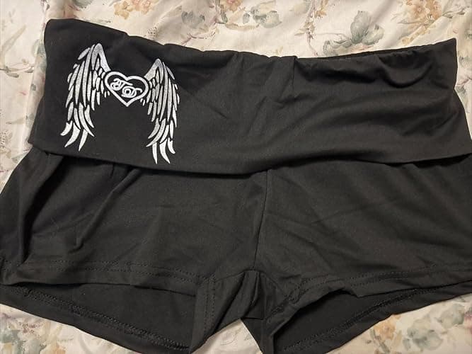 Goth Fold Over Shorts Y2k Bottoms Emo Grunge Clothes Streetwear Micro Mini Shorts 2000s Outfits for Women thumbnail 3