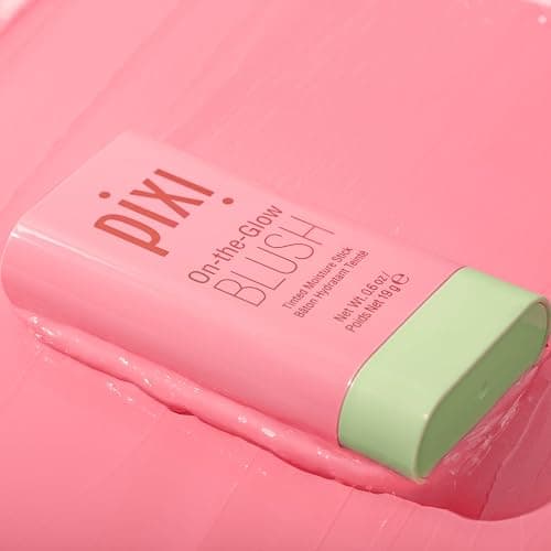 Pixi On-the-Glow Blush - Fleur, Hydrating Tinted Moisture Blush Stick with Ginseng, Aloe Vera & Fruit Extracts, For Cheeks & Lips, 19g / 0.6oz, Paraben-Free thumbnail 2
