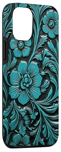 Western & Cowgirl, Country, Boho Floral, Turquoise Teal Case for iPhone 12/12 Pro thumbnail 3