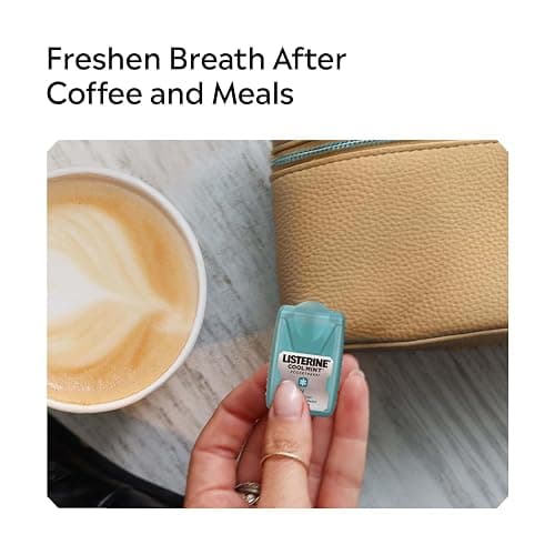 Listerine PocketPaks Breath Strips, Cool Mint, 24-Strip Pack, 3 Pack | Breath Freshener, Dissolves Instantly, Kills 99% of Bad Breath Germs, Travel Essentials thumbnail 2
