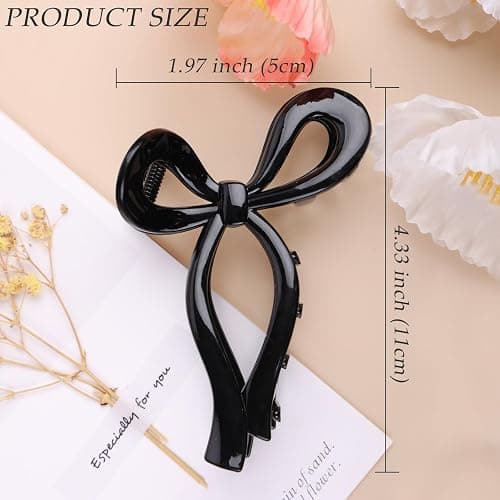 4 Pcs Bow Hair Clips Elegant Hair Claw Butterfly Hair Accessories for Girls Nonslip Butterfly Clips Hair Styling Accessories for Women thumbnail 4
