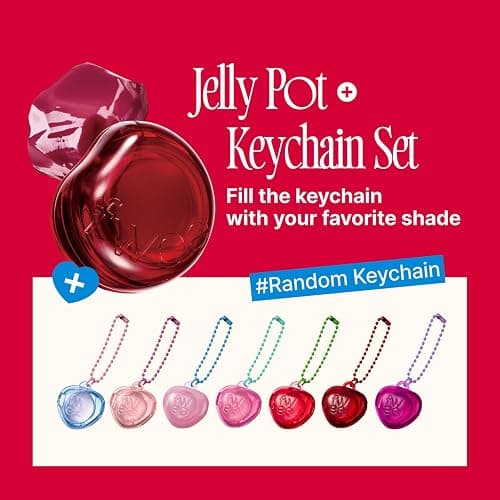 fwee Glowy Jelly Pot + Keychain SET | Dewy Jelly Lip & Blush Color, Tinted Glow Jelly Balm, Dewy Buildable Finish – Lavender Whip (Creamy Lavender) | 0.14 oz thumbnail 2