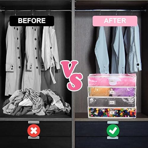 10 Pieces Clear Zippered Storage Bags Plastic Blankets Storage Bags with Zipper and Label Clothing Organizer for Sweater Bed Sheet Quilt Clothes Pillow (14.2 x 11.1 x 3.2 Inch) thumbnail 6
