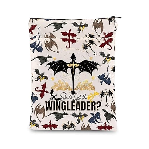 KEYCHIN 4th Wing Dragon Rider Book Sleeve Empyrean Bookish Gifts Should I Get The Wing Leader Book Covers Ya Fantasy Book Lover Gifts (Wing Leader-BS) - Wing Leader-bs