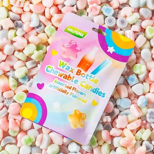 Wax Bottle Chewing Candy, Mixed with Various Fruit Flavors,128 Candies,240g thumbnail 8