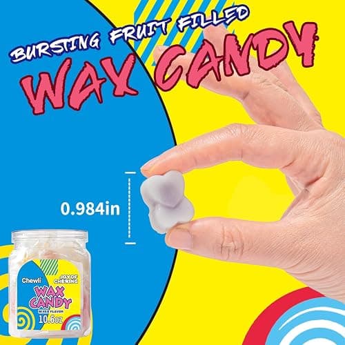 Chewli Wax Candy – Mixed Fruit Flavors, Various Styles, Individually Wrapped, Nostalgic Retro Party Gifts, Perfect for Playing Games &Various Gatherings, Canned, 10.6 oz thumbnail 7