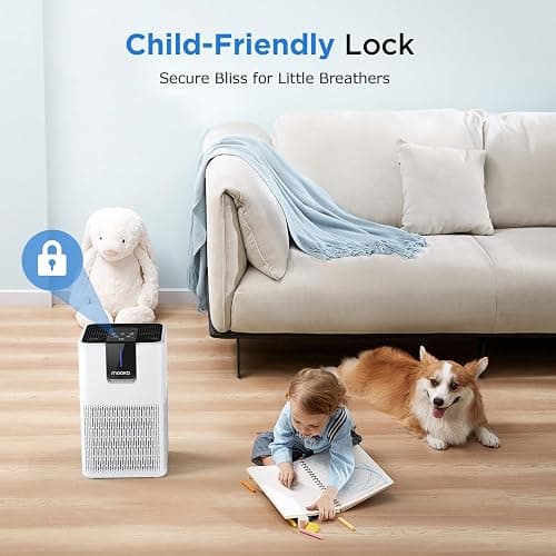 Air Purifiers for Home Large Room Up to 1250 Ft², MOOKA H13 HEPA Air Purifier for Pets Dust Odor Smoke, Aromatherapy Function, Air Cleaner with 15dB Quiet Sleep Mode for Bedroom Office Living Room thumbnail 5