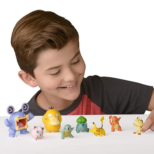 Pokemon Battle Figure 8 Pack - Six 2-Inch and Two 3-Inch Battle Ready Figures including Pikachu thumbnail 2