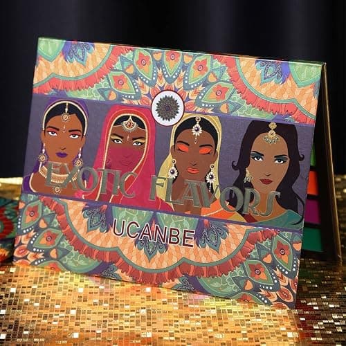 UCANBE EXOTIC FLAVORS Neon Eyeshadow Makeup Palette - 48 Colorful High Pigmented - Rainbow Matte Shimmer Glitter Eye Shadow Make Up Pallet Gift Set thumbnail 8