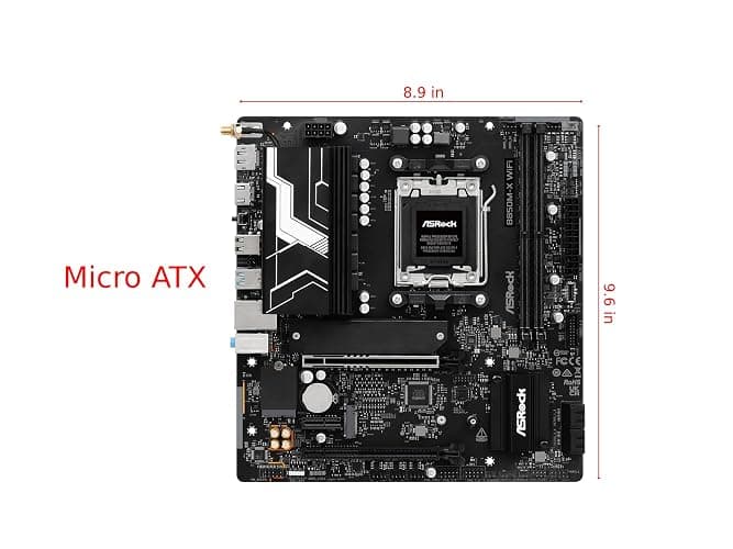 ASRock B850M-X R2.0 Micro-ATX AM5 Motherboard, AMD Ryzen 9000/8000/7000 Support, DDR5 8200+ OC, PCIe 5.0, 2.5G LAN, 6+1+1 Power Phase, BIOS Flashback thumbnail 2