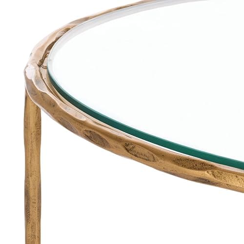 SAFAVIEH Couture Collection Jessa Brass Metal Oval Coffee Table (Fully Assembled) thumbnail 4