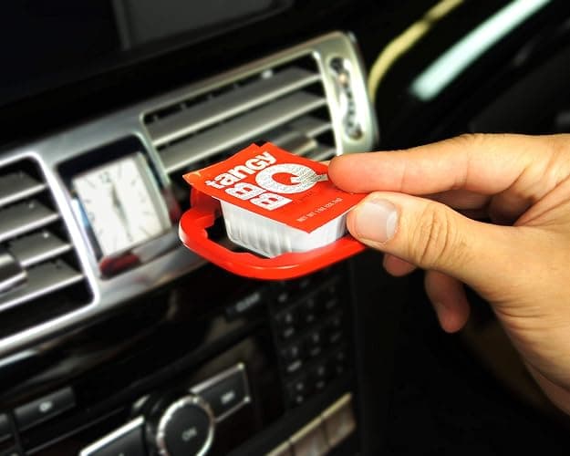 Saucemoto Dip Clip | An in-car sauce holder for ketchup and dipping sauces. As seen on Shark Tank (2 Pack, Black) thumbnail 8