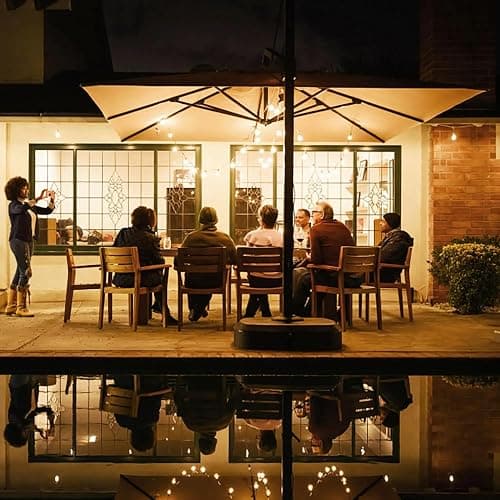 RYKUG Outdoor String Light 50FT Patio Black with 52 Shatterproof G40 LED Clear Globe Bulbs for Indoor/Outdoor, Connectable Hanging Lights for Backyard Balcony Party Decor thumbnail 8
