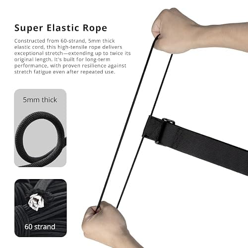 Adjustable Luggage Straps for Suitcases 3 PCS Connect Suitcases | Connect up to 3 suitcases and carry-on with elastic rope, sturdy 600D polyester straps with a buckle a bottle clip thumbnail 8