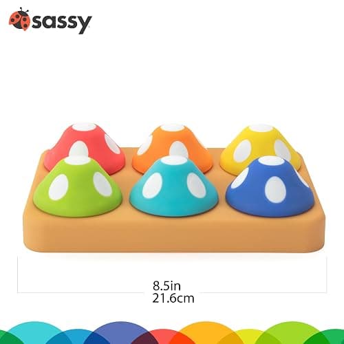 Sassy Mischievous Matching Mushrooms, Sorting Board, Social Emotional Learning Toy, STEM, 12+ Months thumbnail 2