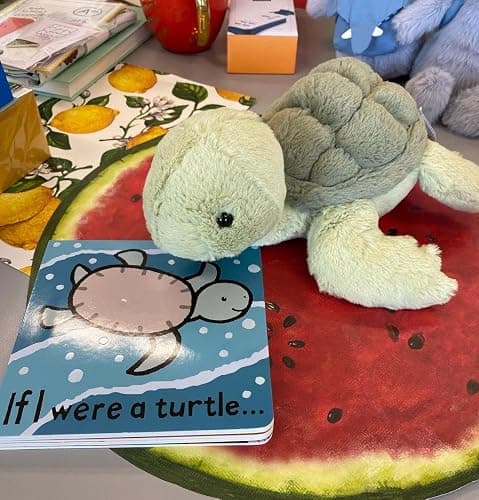 EASELR WeightedPlush Cute Turtle Stuffed Animals, 12" Soft Sea Turtle Plush Toy Tortoise Plushies Pillow Gifts for Kids Girlfriend Birthday Christmas Mother's Day thumbnail 4