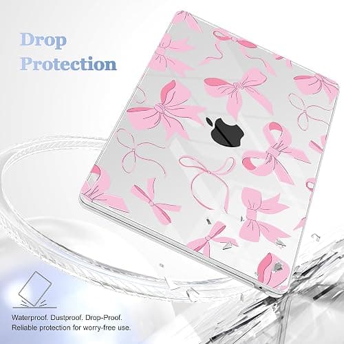 May Chen Compatible with M4 MacBook Air 15 Inch Case 2025 2024 2023 A3241 A3114 A2941 M3 M2 with Liquid Retina Display & Touch ID, Protective Plastic Hard Shell Cover - Pink Bows thumbnail 7