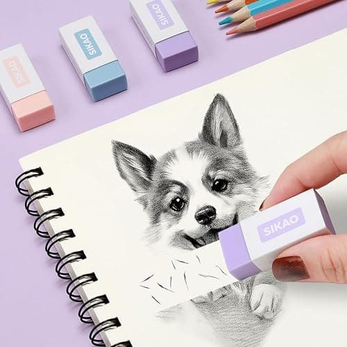 Morandi Erasers, 12 Pack Aesthetic Block Pencil Erasers – Soft Neutral Colors, Smudge-Free Latex-Free Erasers for School, Office, Journaling & Drawing thumbnail 2