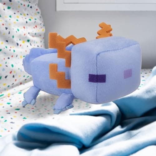 VFM - Minecraft Blue Axolotl Soft Toy Clip On Video Game Character-Officially Licensed Plush Stuffed Toy Plush Toy Cute Stuffed Plushie, Gifts for Birthday, Valentine's Day Christmas - 13cm Blue thumbnail 3