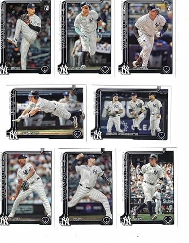 New York Yankees 2025 Topps Complete Mint 26 Card Team Set Featuring Aaron Judge on 3 Different Cards with Will Warren, Carlos Narvaez, Ben Rice and Duke Ellis Rookie Cards Plus thumbnail 2