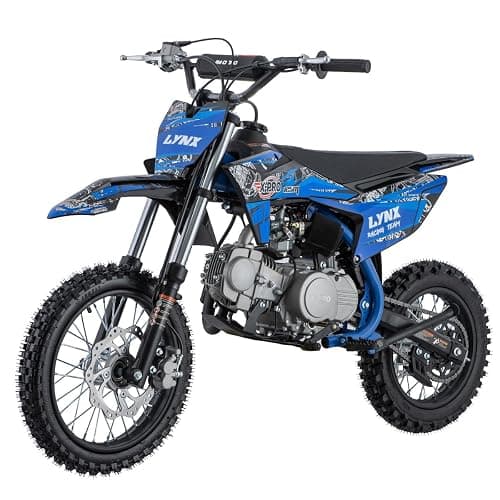X-PRO X26 125cc Manual Clutch Dirt Bike Big Boys Pit Bike 125 Pitbike,Big 14"/12" Tires! (Blue) - Image 1