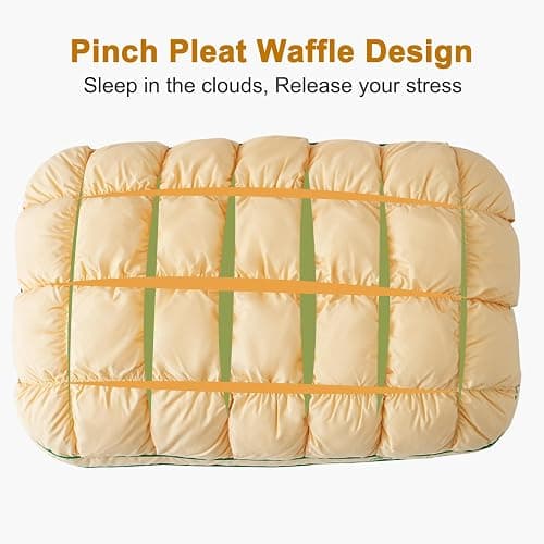 YOUR MOON Fluffy Support Bed Pillow Queen Size, Luxury Hotel Quality Bed Pillows for Side Sleeper, Super Soft Premium Down Alternative Filling Pillow for Sleeping (Yellow) thumbnail 8