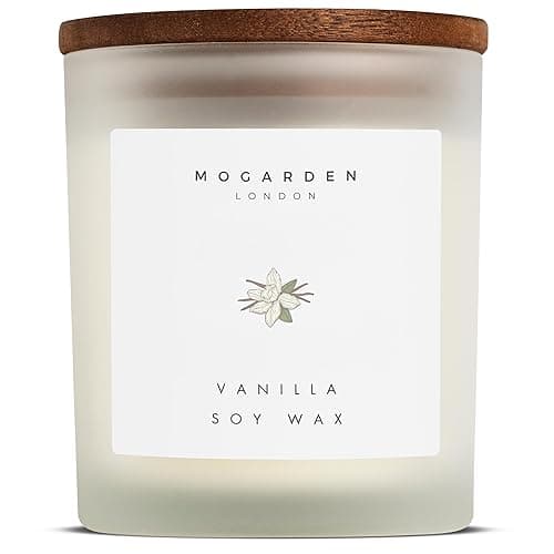Luxury Vanilla Candle, Scented Candles Gifts for Women & Men, Vanilla Amber Floral Candle Natural Soy 220g - Brand Label thumbnail 2