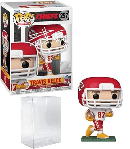 Travis Kelce #257 Facsimile Signed Reprint Laser Autographed Funko POP! Football NFL: Kansas City Chiefs Figurine with Protector Case thumbnail 3