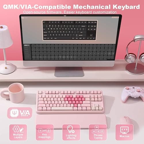 🌷YUNZII B87 Wireless Mechanical Keyboard (Get the cocoa cream V2 switches) thumbnail 5