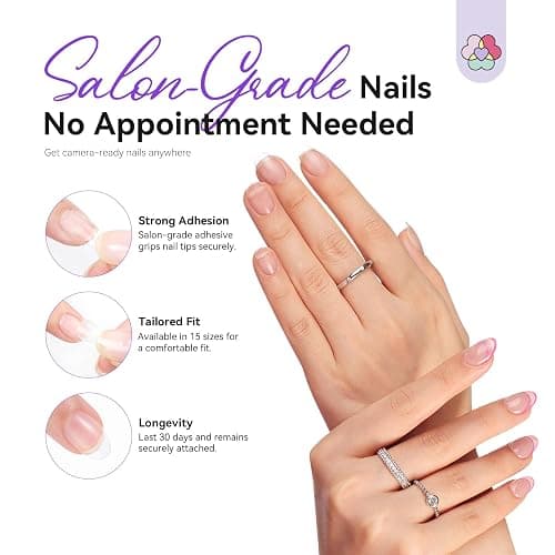 SAVILAND Advanced Gel Nail Kit Almond: 15 Sizes Extra Short Almond Nail Tips with Nail Drill & U V Lamp 500 Pcs Salon Grade Full Matte Nail Tips 30-Day Long Lasting Home DIY Beginner thumbnail 6