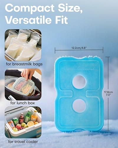 HOTOR Reusable Ice Packs for Cooler & Lunch Boxes – Slim, BPA-Free, Leakproof Gel Packs for Lunch Bag, Cooler Backpack & Travel Food Storage (4 Packs) thumbnail 5
