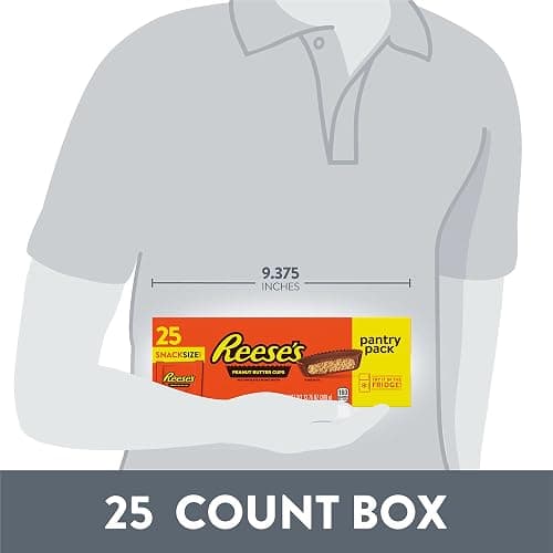 REESE'S Milk Chocolate Snack Size Peanut Butter Cups, Candy Pantry Pack, 13.75 oz (25 Pieces) thumbnail 5