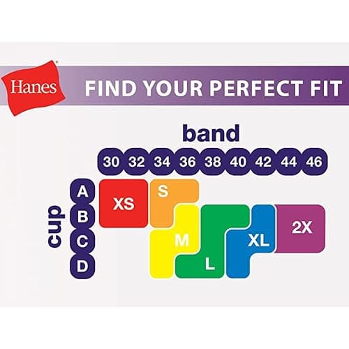 Hanes Women's Cropped Bralette Pack, 3-Pack, Breathable Crop Top Bras, Solid or Assorted, 3-Pack thumbnail 6