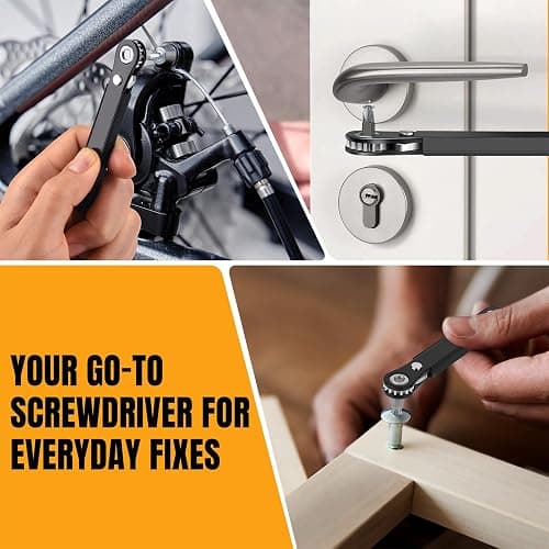 Ratcheting Screwdriver Men Gifts – Right Angle Screwdriver for Tight Spaces, Cool EDC Gadgets, Small Tool Gift for Men Dad Husband thumbnail 5