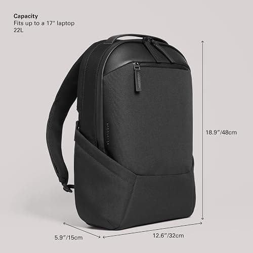 Troubadour Apex 3.0-22L Premium Laptop Backpack - Ergonomic & Water Resistant - Designed for Work and Travel - Black thumbnail 3