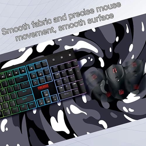 Fluid Pattern XXL Mouse Pad,Super Thick Waterproof Fluid Pattern Large Gaming Mousepad with Stitched Edge,Mouse Computer Desk Accessories,Non-Slip Base Mouse Keyboard Mat 800X400X4mm thumbnail 6
