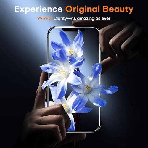 TOCOL for iPhone 12 Screen Protector 9H Hardness Military Grade Shatterproof HD Tempered Glass Full Coverage Easy Installation Case Friendly 2 Pack thumbnail 6