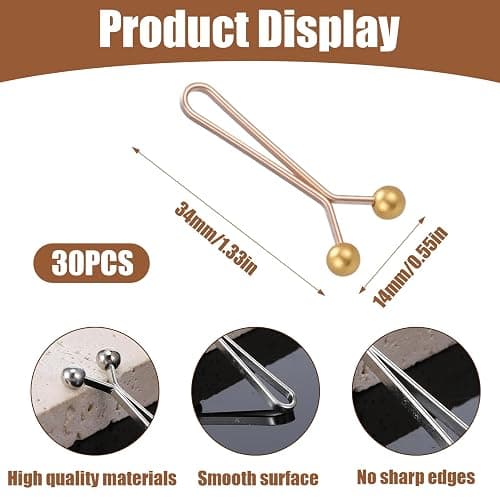 Tucnoeu 30pcs Pant Waist Tightener Metal Clips for Loose Jeans, Reusable Waist Cincher Clip, Adjustable Pant Clips for Waists Tightener, No Sewing Required (Gold, Silver, Gunmetal) thumbnail 2