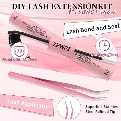 ZPWPZ Manga Lash Clusters Kit Eyelash Clusters Eyelashes Anime Lash Clusters With Spikes Eyelash Extension Kit With Lash Bond And Seal Wet Look Spiky Cluster Lashes (Aesthetic‌ kit 120pcs) thumbnail 5
