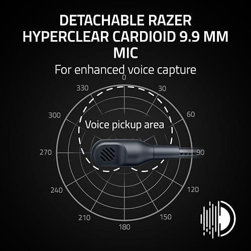 Razer BlackShark V3 X HyperSpeed Wireless PC Gaming Headset, Black | 50mm Drivers, Cardioid Mic, 2.4 GHz, Bluetooth, USB, Works with Mac, PS5, Nintendo Switch, Smartphone, 70 Hr Battery thumbnail 4