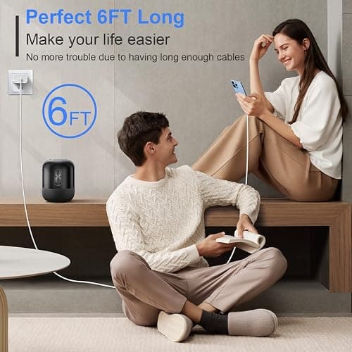 RCTech USB C to Lightning Cable 3Pack 6FT [MFi Certified] iPhone Fast Charger Cable USB-C Power Delivery Charging Cord for iPhone 14/13/12/11/XS/XR/X/8/iPad, White thumbnail 7