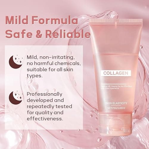Collagen Night Wrapping Mask, Collagen Face Mask, Overnight Peel Off Facial Mask, Korean Skin Care, Boosts Elasticity & Hydration, Reduces Sagging & Dullness For Glowing Skin 75ml thumbnail 6