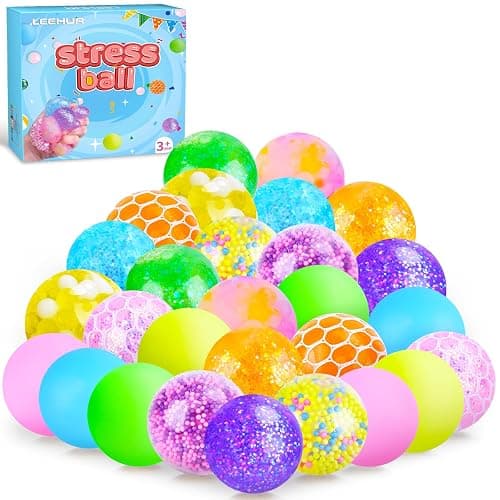 Stress Balls Set, Squishy Stress Ball, 28 Pack Squeeze Ball for Adults, Suqish Squishies Squeeze Balls for Adults Stress Relief, Anxiety Relief & Focus - Image 1