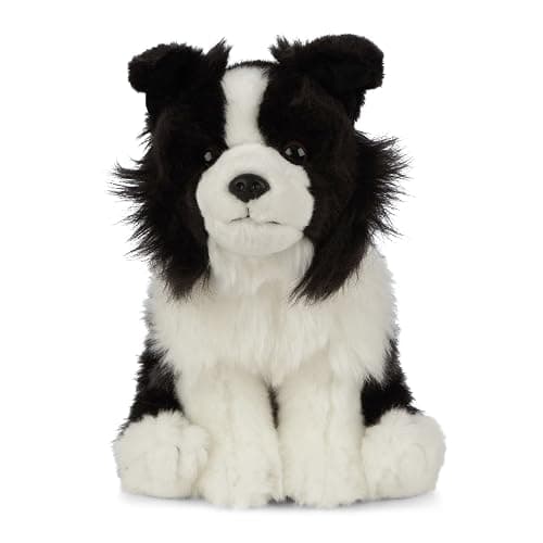 Living Nature Border Collie, Realistic Soft Cuddly Dog Toy, Naturli Eco-Friendly Plush, 20cm - Image 1